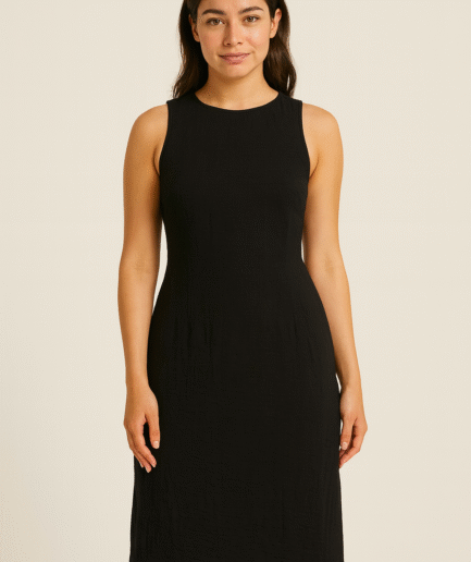 Essential Black Sleeveless Sheath Dress