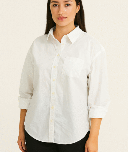 Classic White Button-Down Shirt