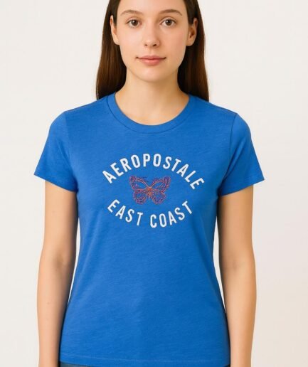 Aeropostale East Coast Butterfly Tee – Cobalt Blue